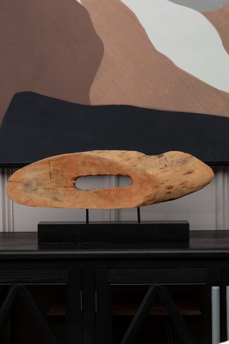 Fidel Natual Mango Wood Slice Sculpture