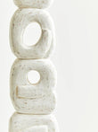 Fidel Rustic White Mango Wood Ring Sculpture