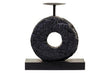 Fidel Small Charred Black Mango Wood Log Candle Holder