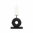Fidel Small Charred Black Mango Wood Log Candle Holder
