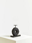 Fidel Small Charred Black Mango Wood Log Candle Holder