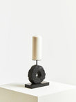 Fidel Small Charred Black Mango Wood Log Candle Holder