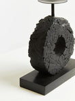 Fidel Small Charred Black Mango Wood Log Candle Holder