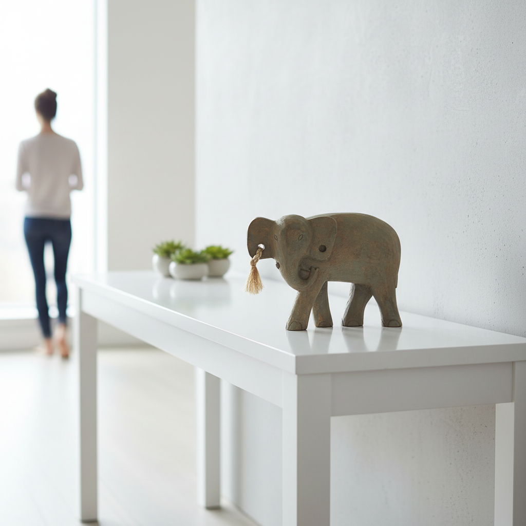 Fidra Mango Wood Elephant Sculpture