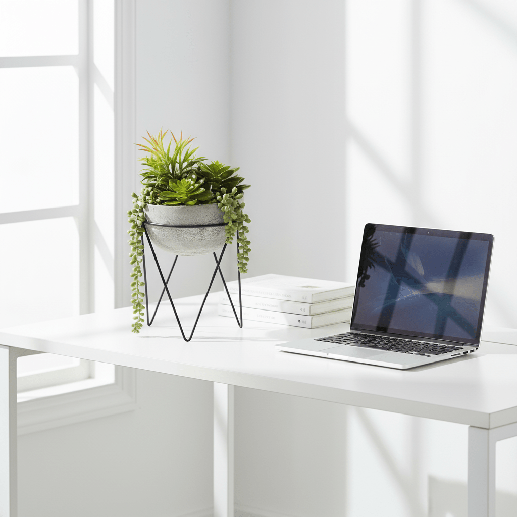 Fiori Mixed Succulent with Metal Stand