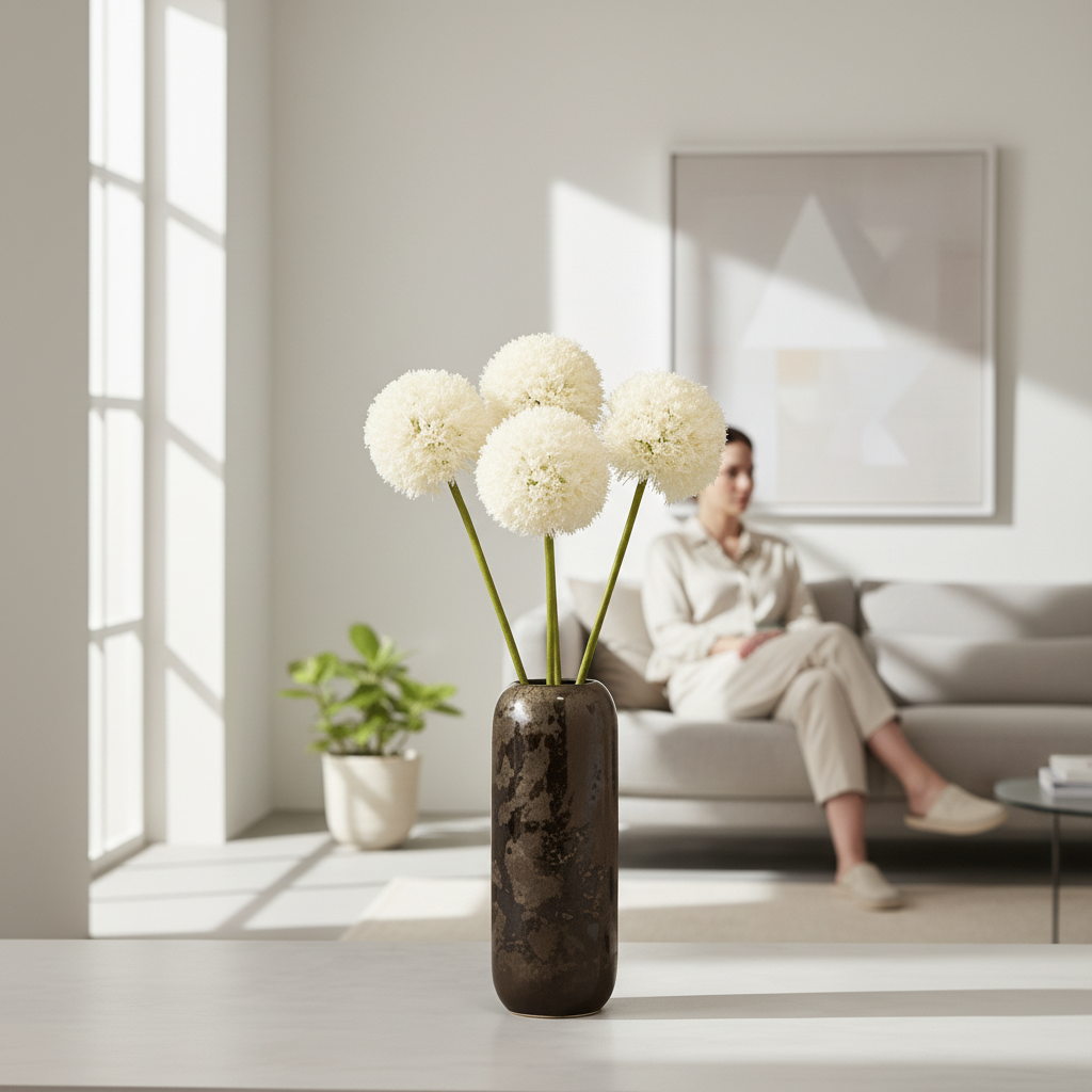 Fiori Ivory Faux Allium Stem