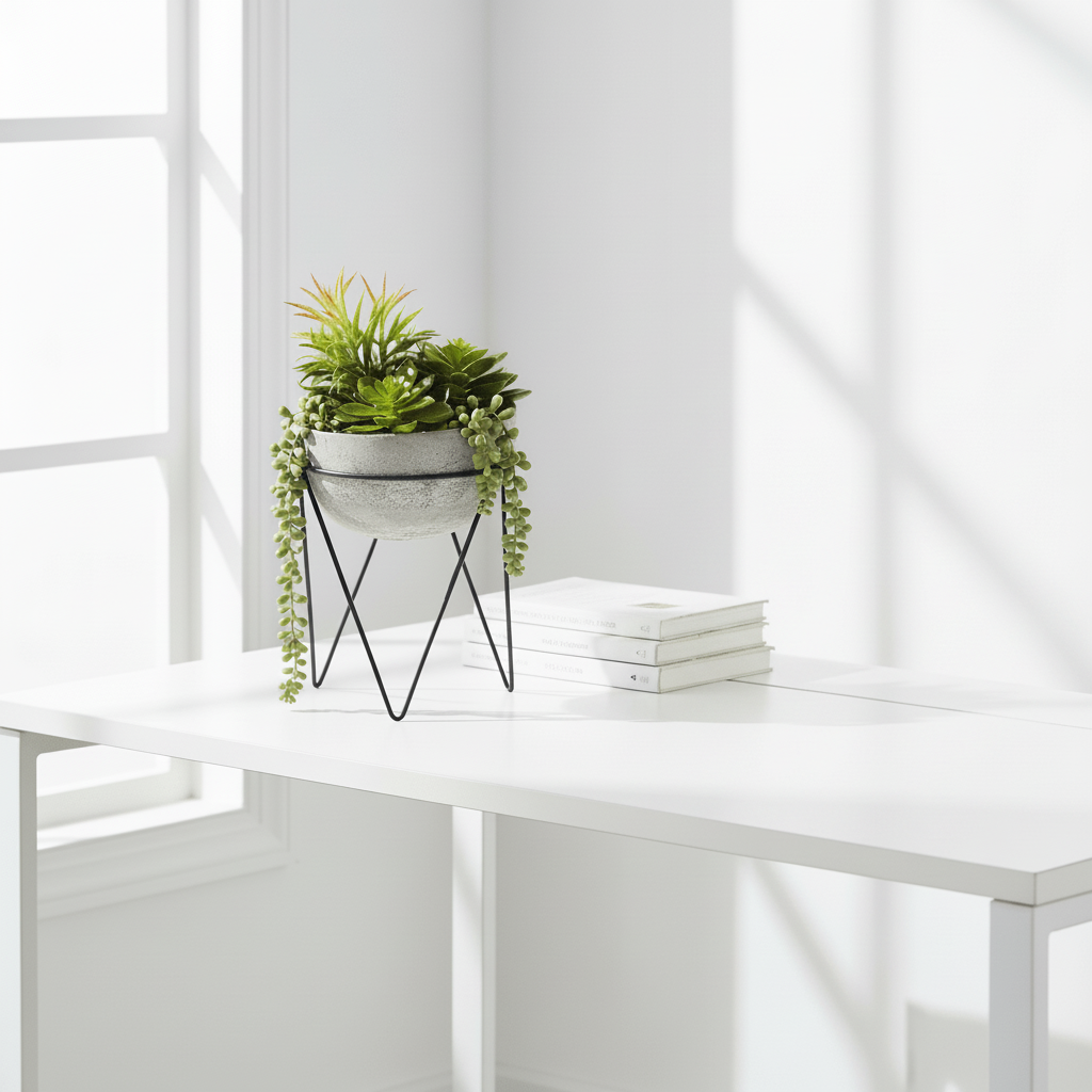 Fiori Mixed Succulent with Metal Stand