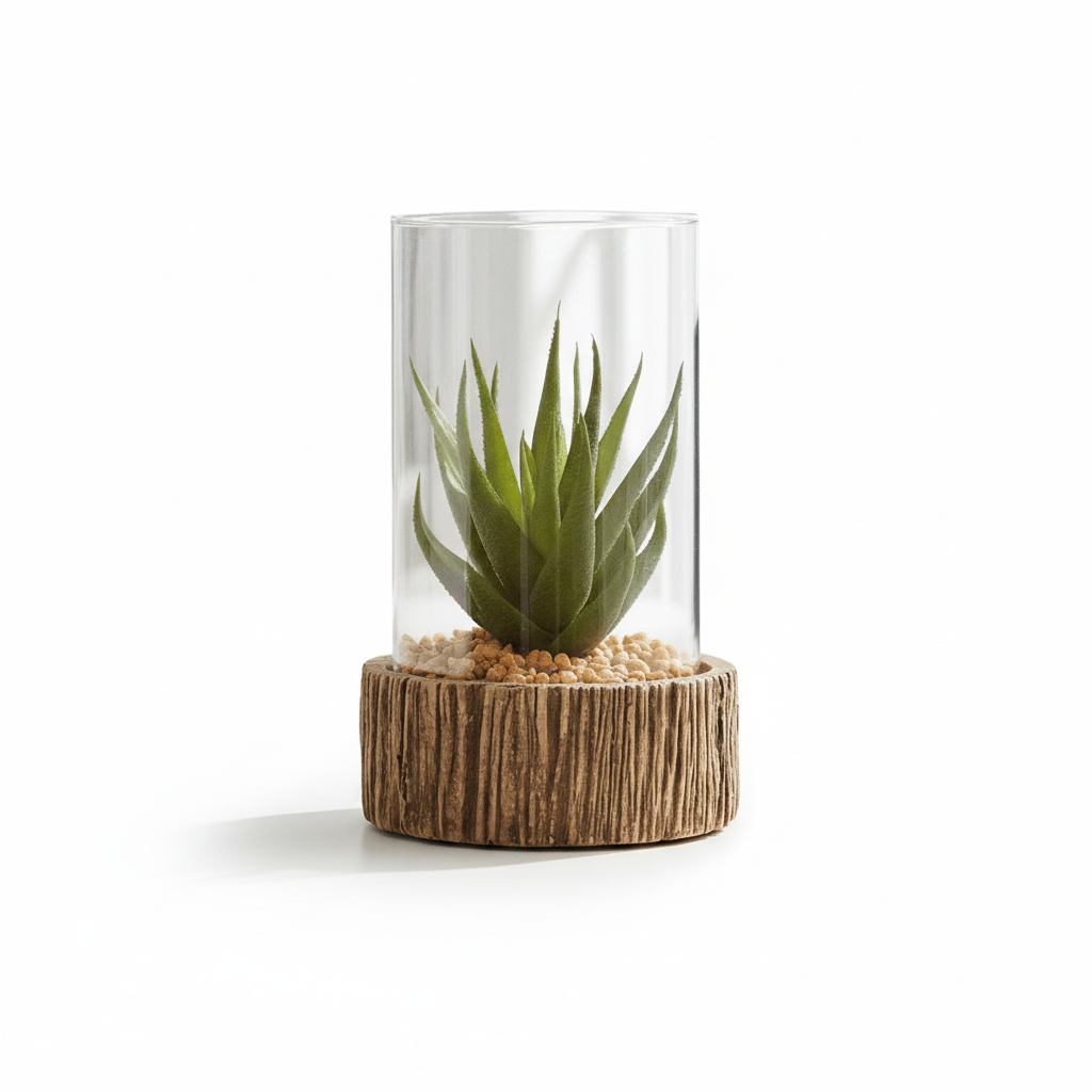 Fiori Small Succulent with Natural Stone Base