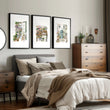 Floral Art for Wall Illustrated wall art displayed on a wall in a styled room — view 9