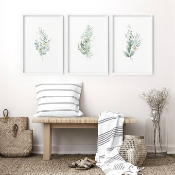 Floral Artwork Prints | Set of 3 wall art prints