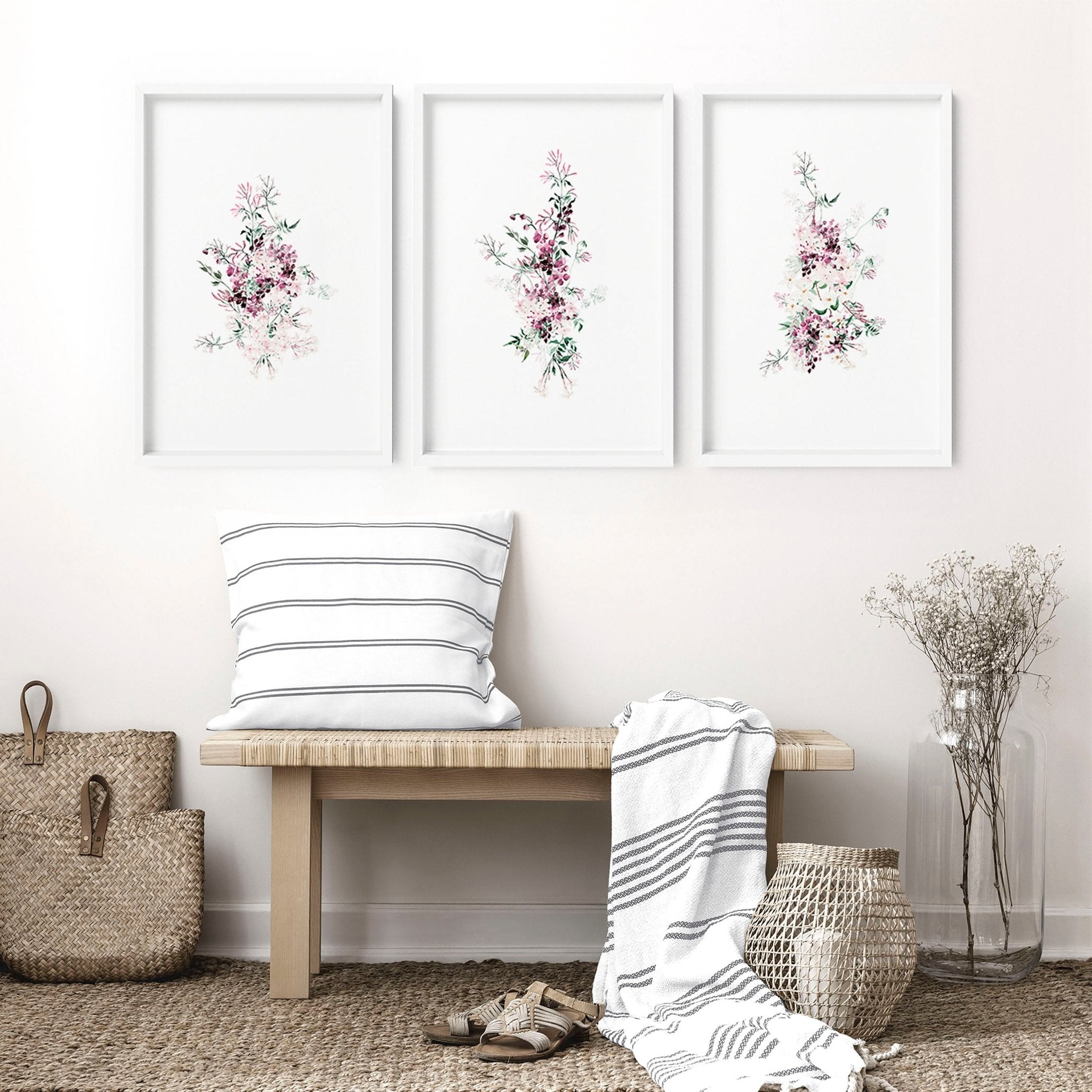 Floral Artwork | Set of 3 wall art prints