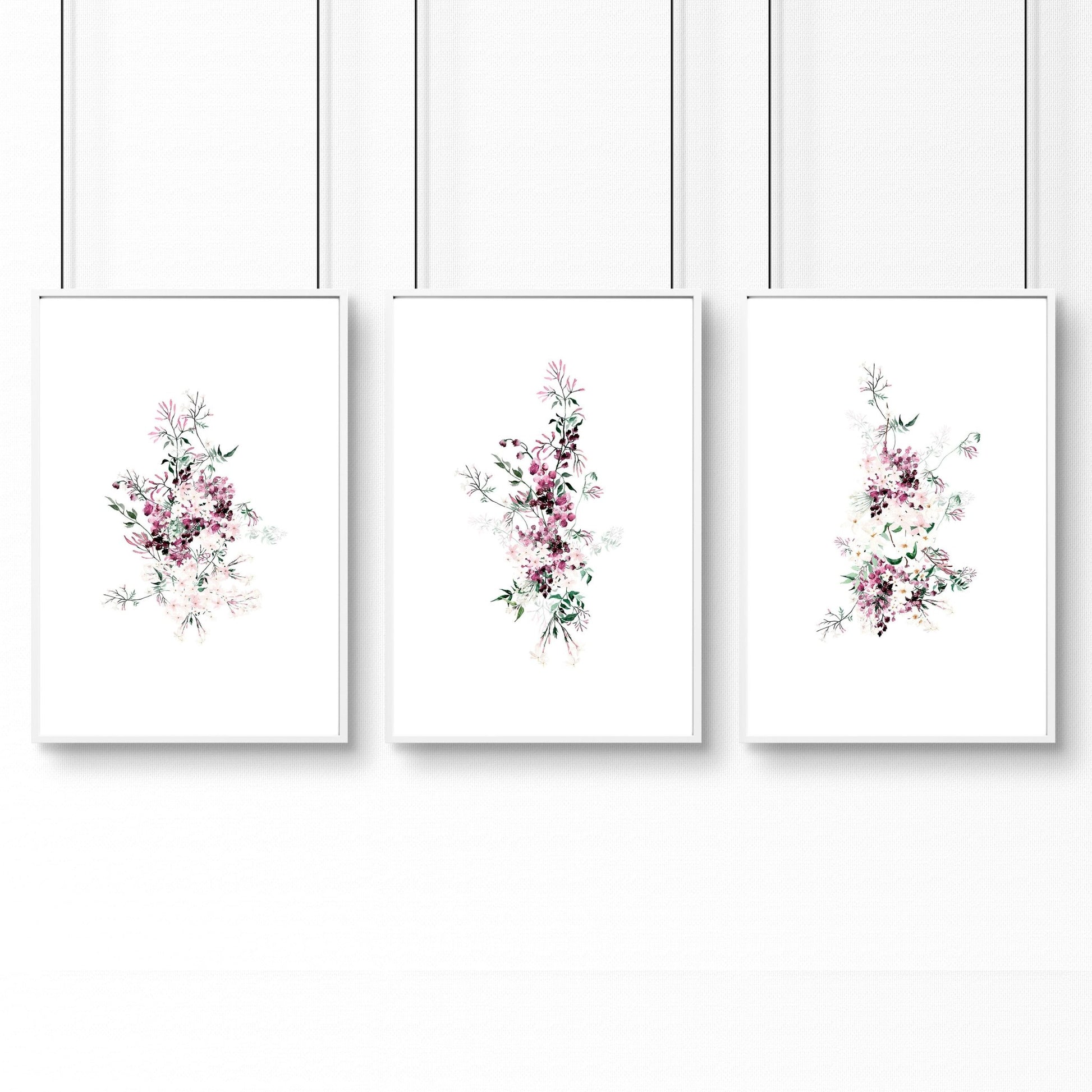 Floral Artwork | Set of 3 wall art prints