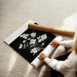 Floral Wall Art | Charcoal & White Botanical Botanical wall art, unframed