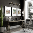 Flower Art Wall wall art | Cottage Flower Shop Illustrations in White & Green displayed on a wall in a styled room — view 6