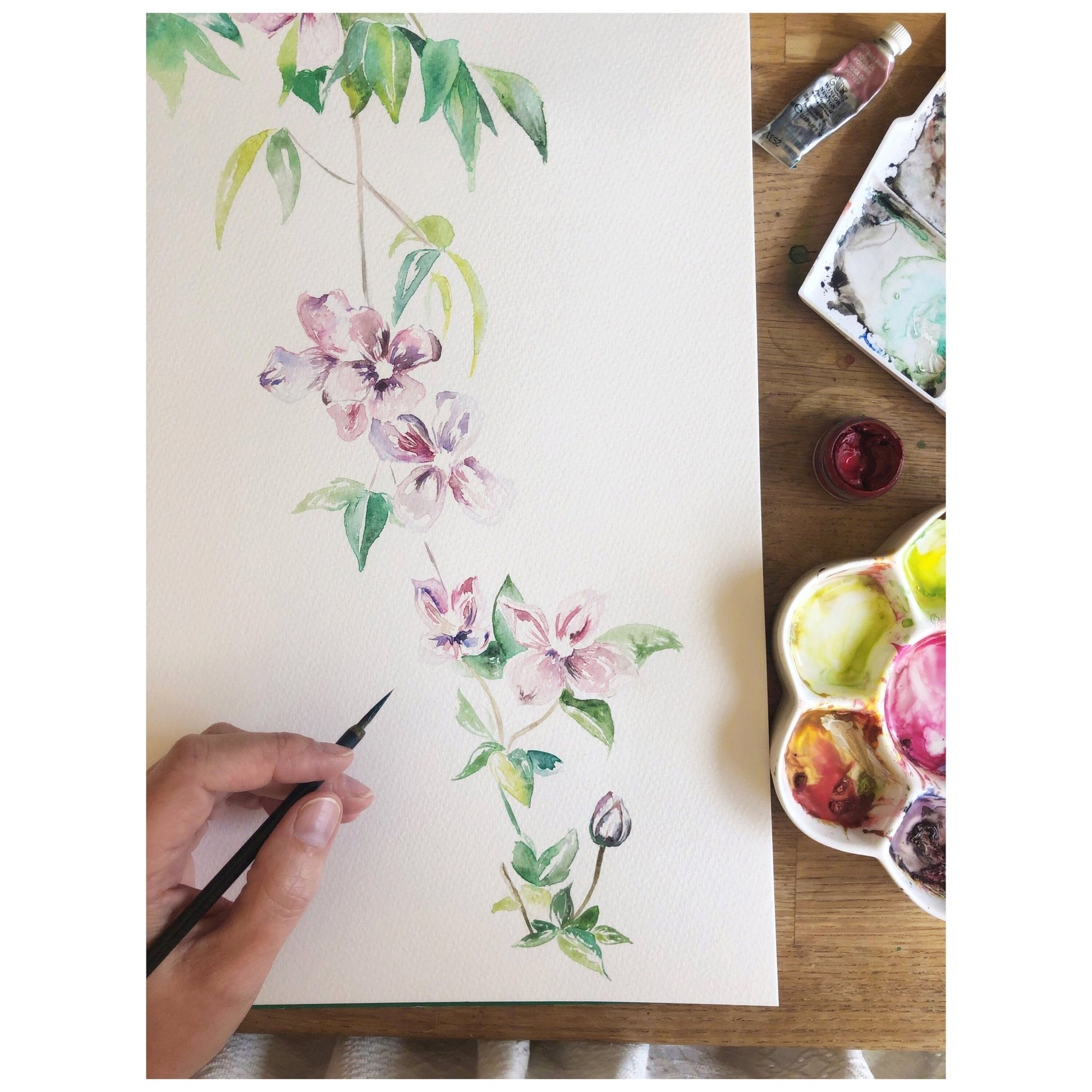 Flower Forest Mural Style Wallpaper