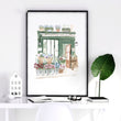 Flower wall art Cottage Flower Shop Watercolour Wall Art — piece 2 of 3 in the set