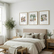 Flower wall art Cottage Flower Shop Watercolour Wall Art displayed on a wall in a styled room — view 6