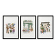 Flowers Art Botanical Flower Shop Watercolour wall art in a black frame
