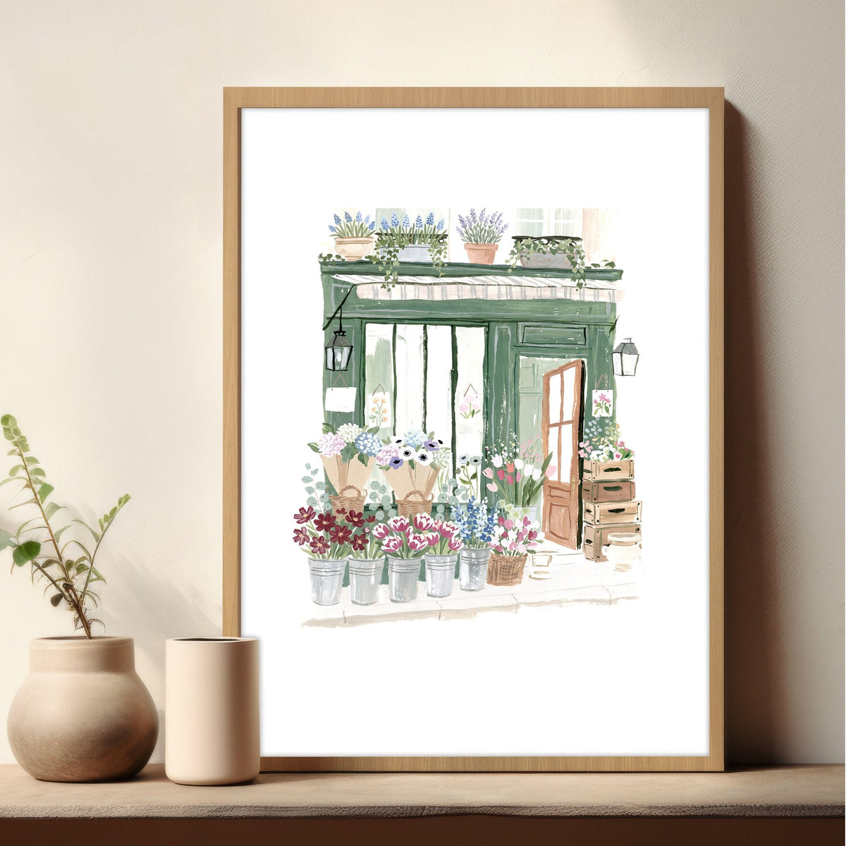 Flowers Art Botanical Flower Shop Watercolour Wall Art Prints | Set of 3