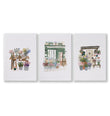 Flowers Art Botanical Flower Shop Watercolour wall art as a wrapped canvas