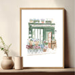 Flowers Art Botanical Flower Shop Watercolour wall art — piece 3 of 3 in the set