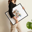 Flowers Art Botanical Flower Shop Watercolour wall art displayed on a wall in a styled room