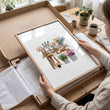 Flowers Art Botanical Flower Shop Watercolour wall art displayed on a wall in a styled room — view 2