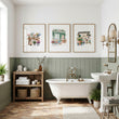 Flowers Art Botanical Flower Shop Watercolour wall art displayed on a wall in a styled room — view 4