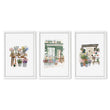Flowers Art Botanical Flower Shop Watercolour wall art in a white frame