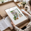 Flowers Artwork Botanical Flower Shop wall art displayed on a wall in a styled room — view 10