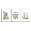 Flowers Artwork Botanical Flower Shop wall art in an oak frame