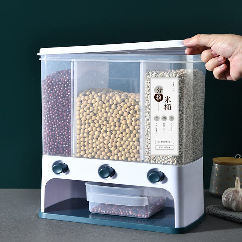 Food Storage Box Plastic Clear Container Wall - mounted Grain Storage Box for Whole Grains Kitchen Storage Container
