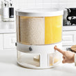 Food Storage Box Rotatable Multi - functional Dividing Rice Bucket Household Insect and Moisture Proof Grains Organizer