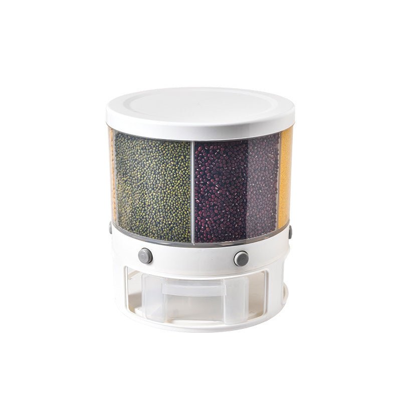 Food Storage Box Rotatable Multi - functional Dividing Rice Bucket Household Insect and Moisture Proof Grains Organizer