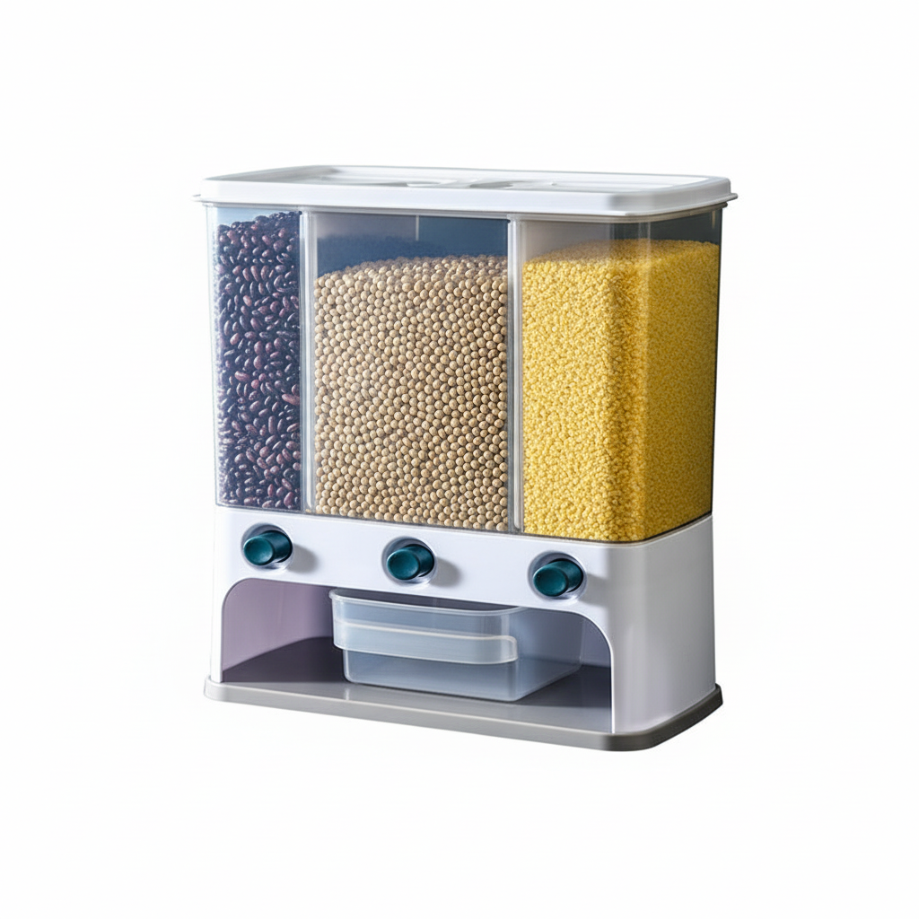 Food Storage Box Plastic Clear Container Wall-mounted Grain Storage Box for Whole Grains Kitchen Storage Container