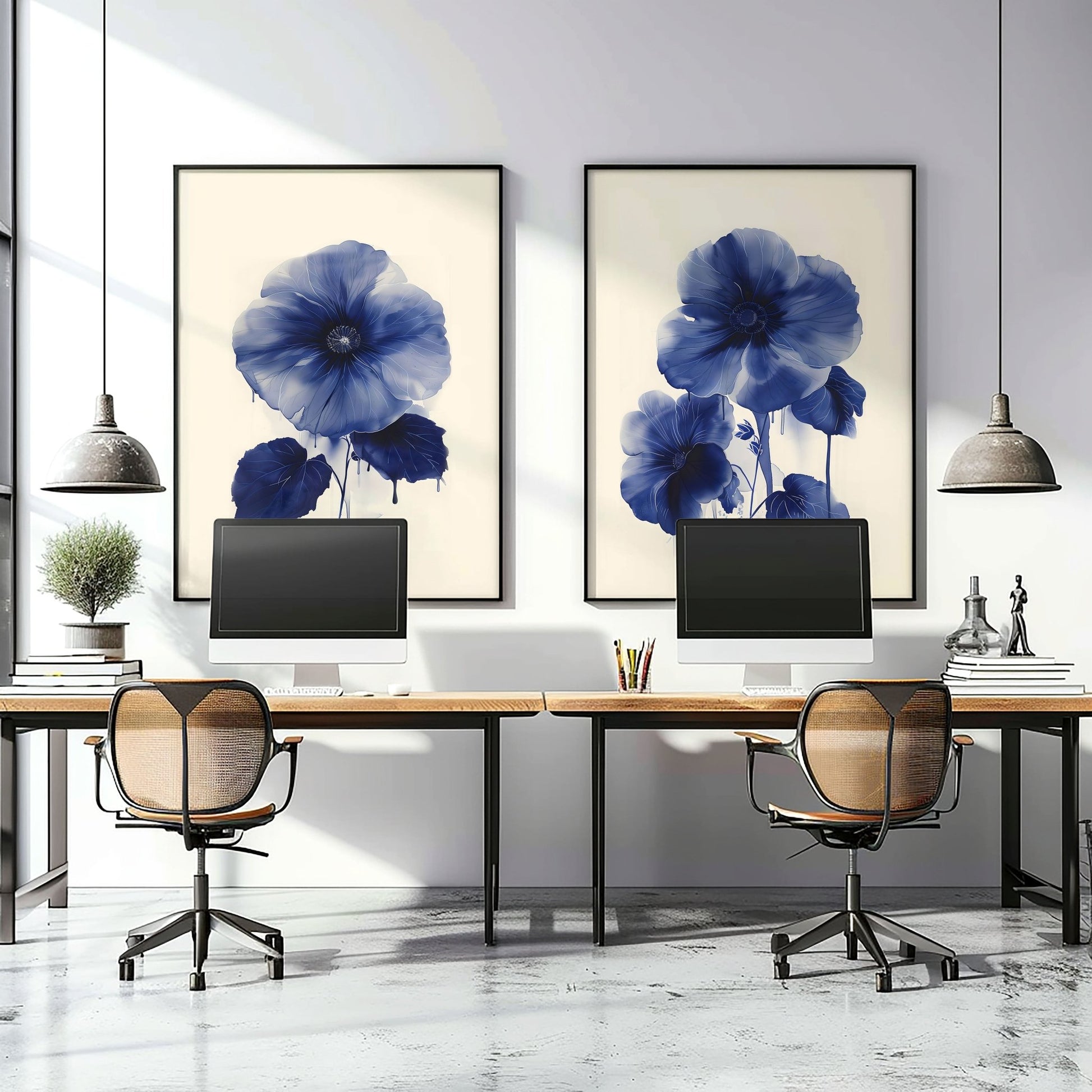 Framed Art On Wall | Set of 2 Botanical Wall art Prints