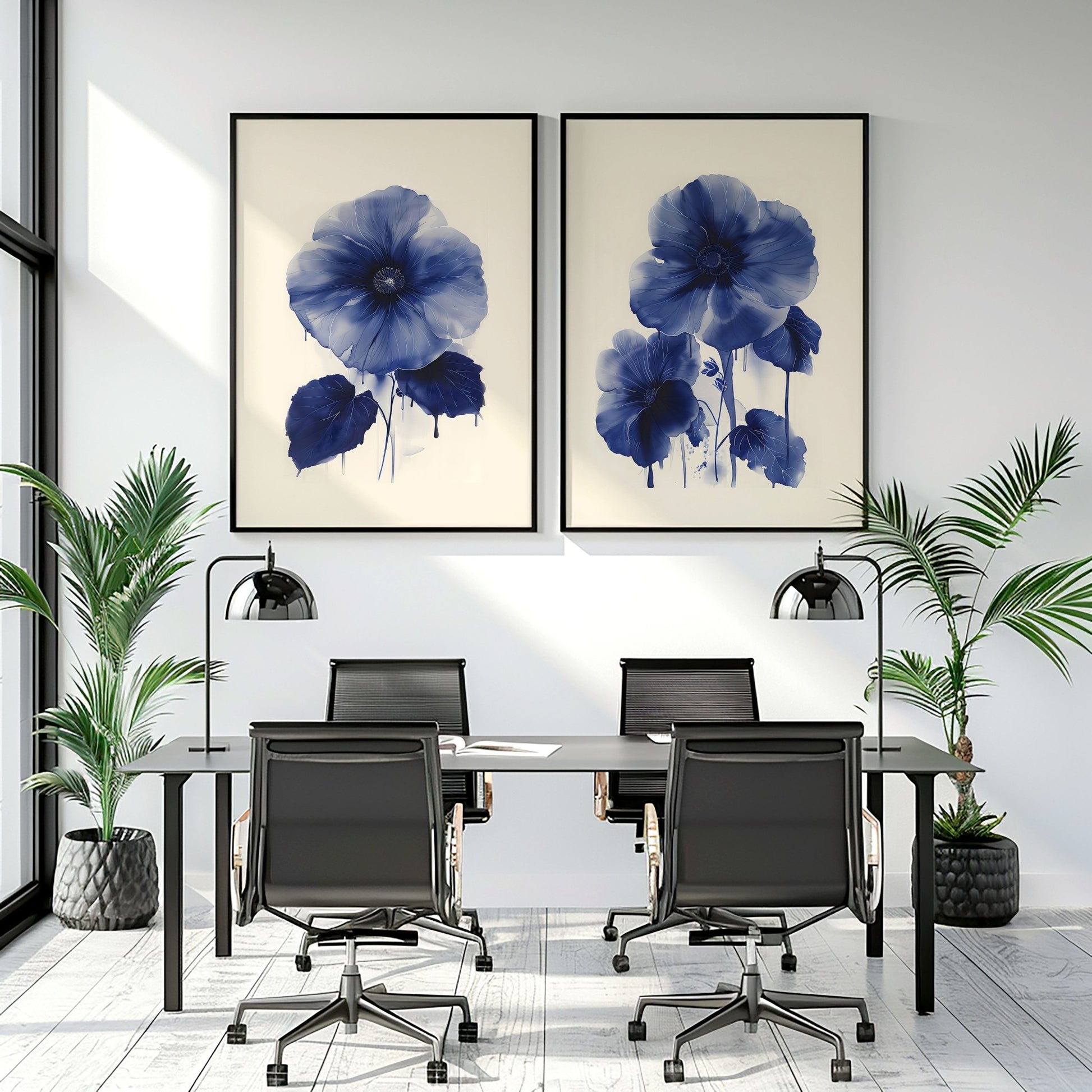 Framed Art On Wall | Set of 2 Botanical Wall art Prints