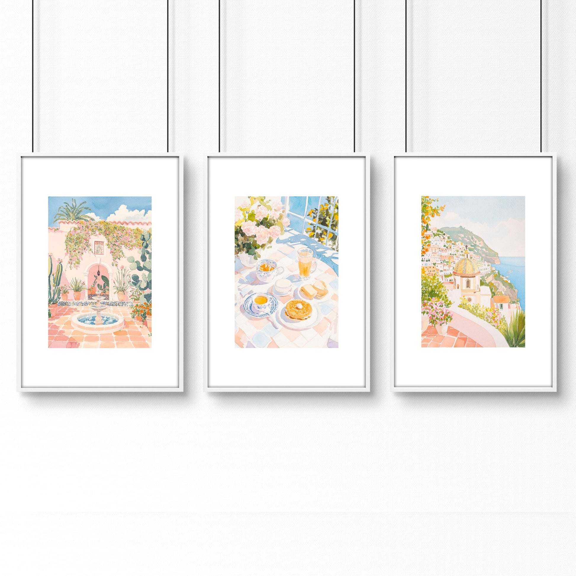 Framed Art Prints | Set of 3 Beach Decor Wall art Prints