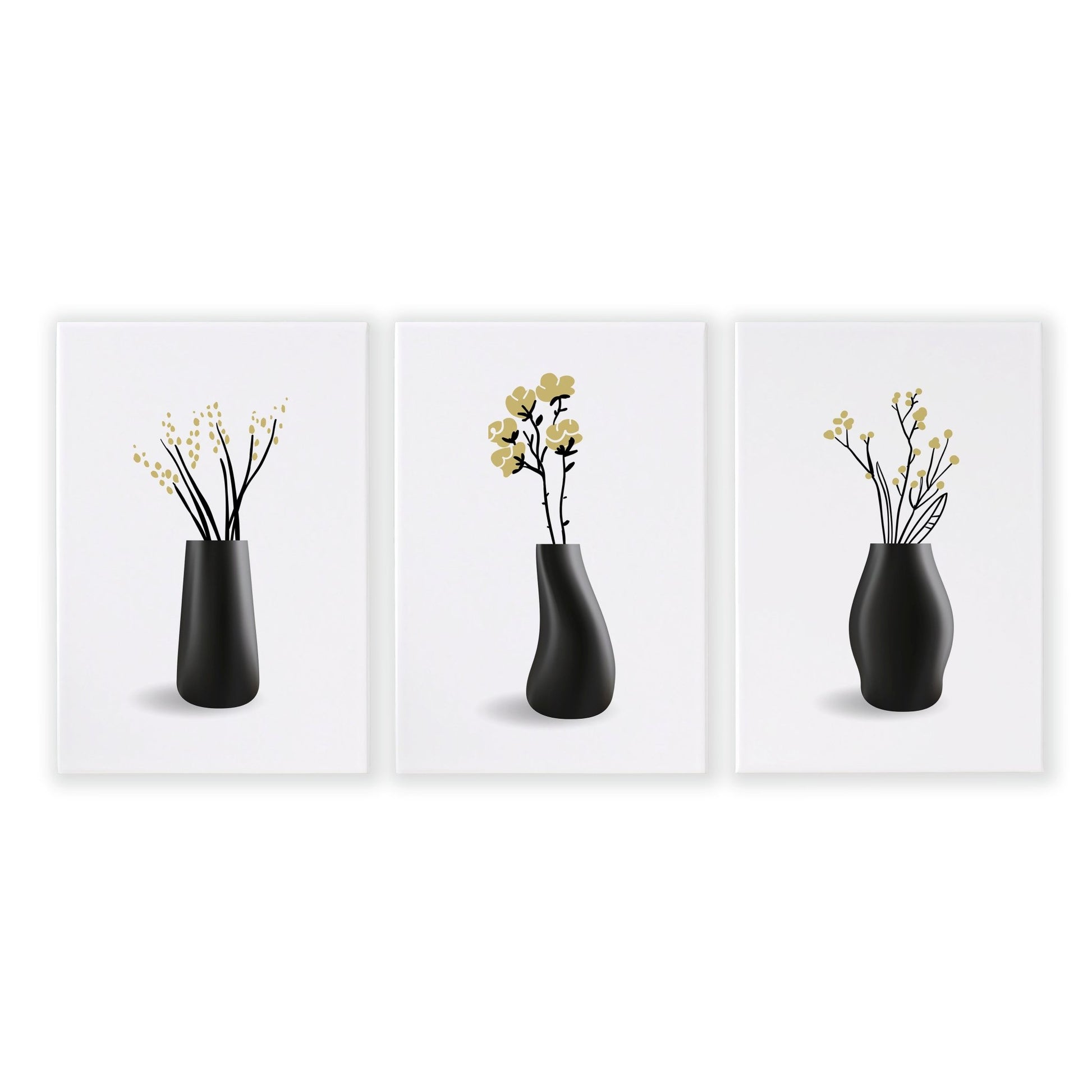 Framed Art Wall | Set of 3 Botanical Wall art Prints