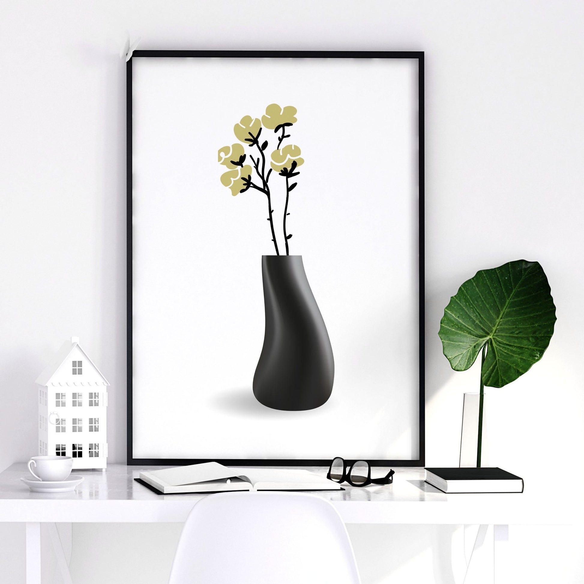Framed Art Wall | Set of 3 Botanical Wall art Prints