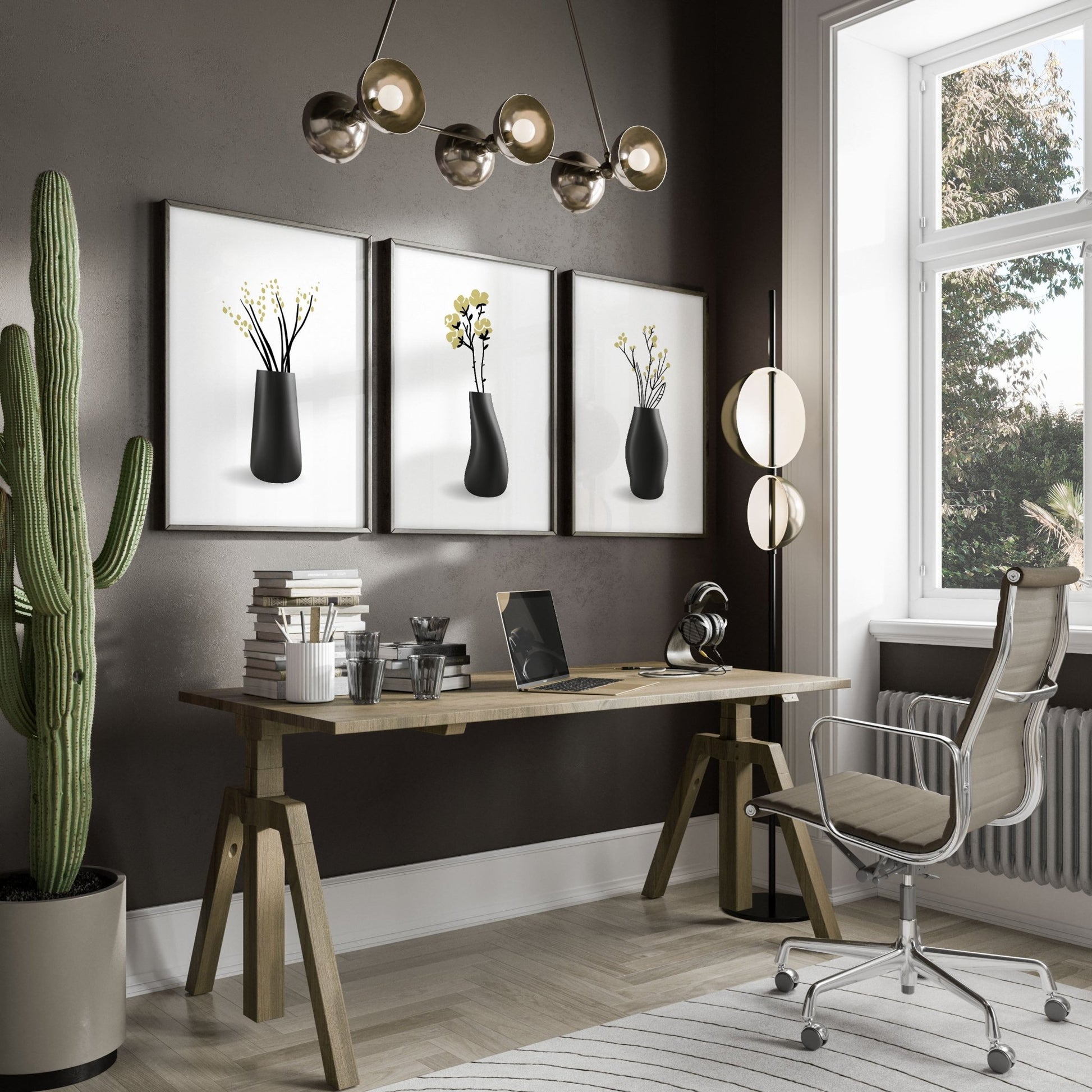 Framed Art Wall | Set of 3 Botanical Wall art Prints