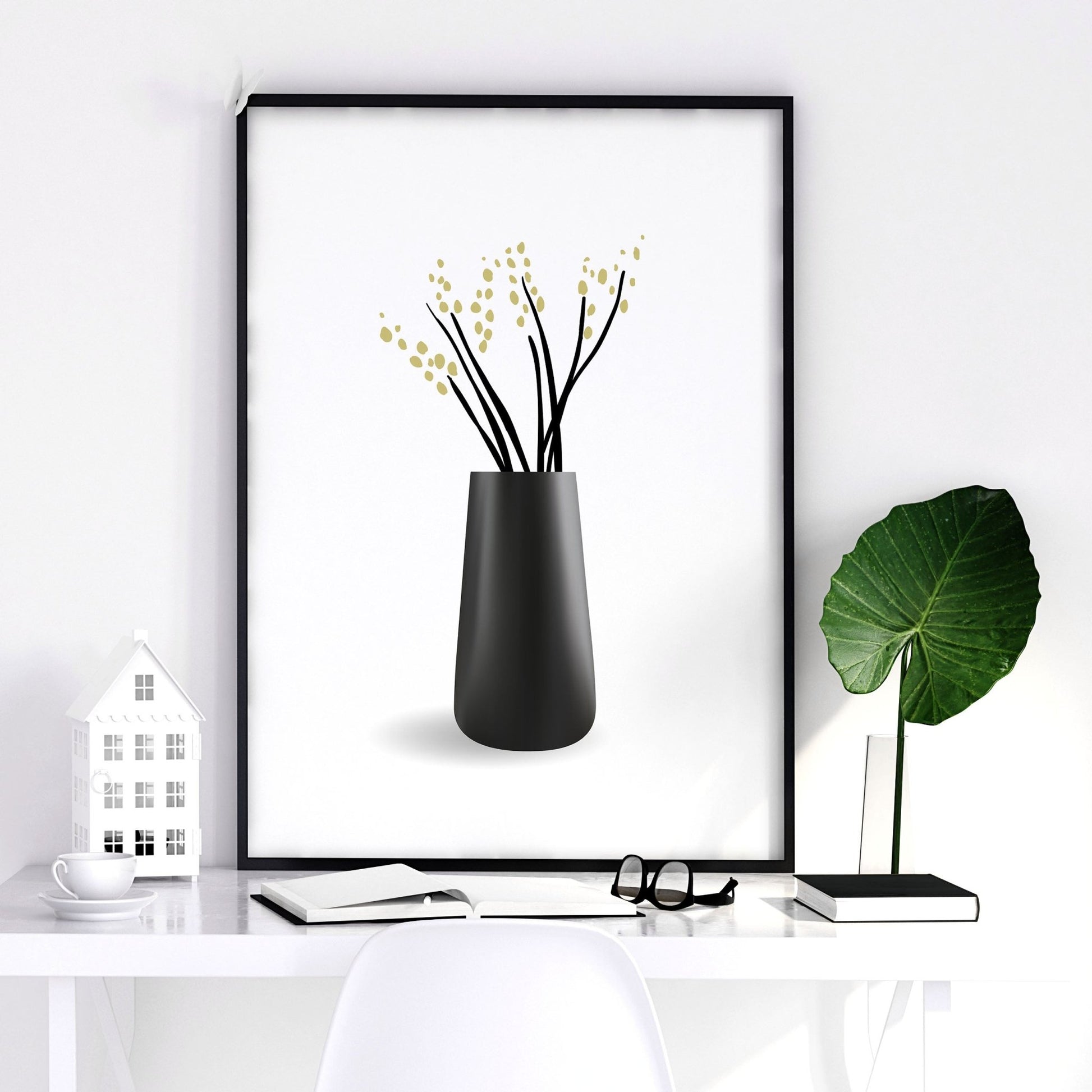 Framed Art Wall | Set of 3 Botanical Wall art Prints