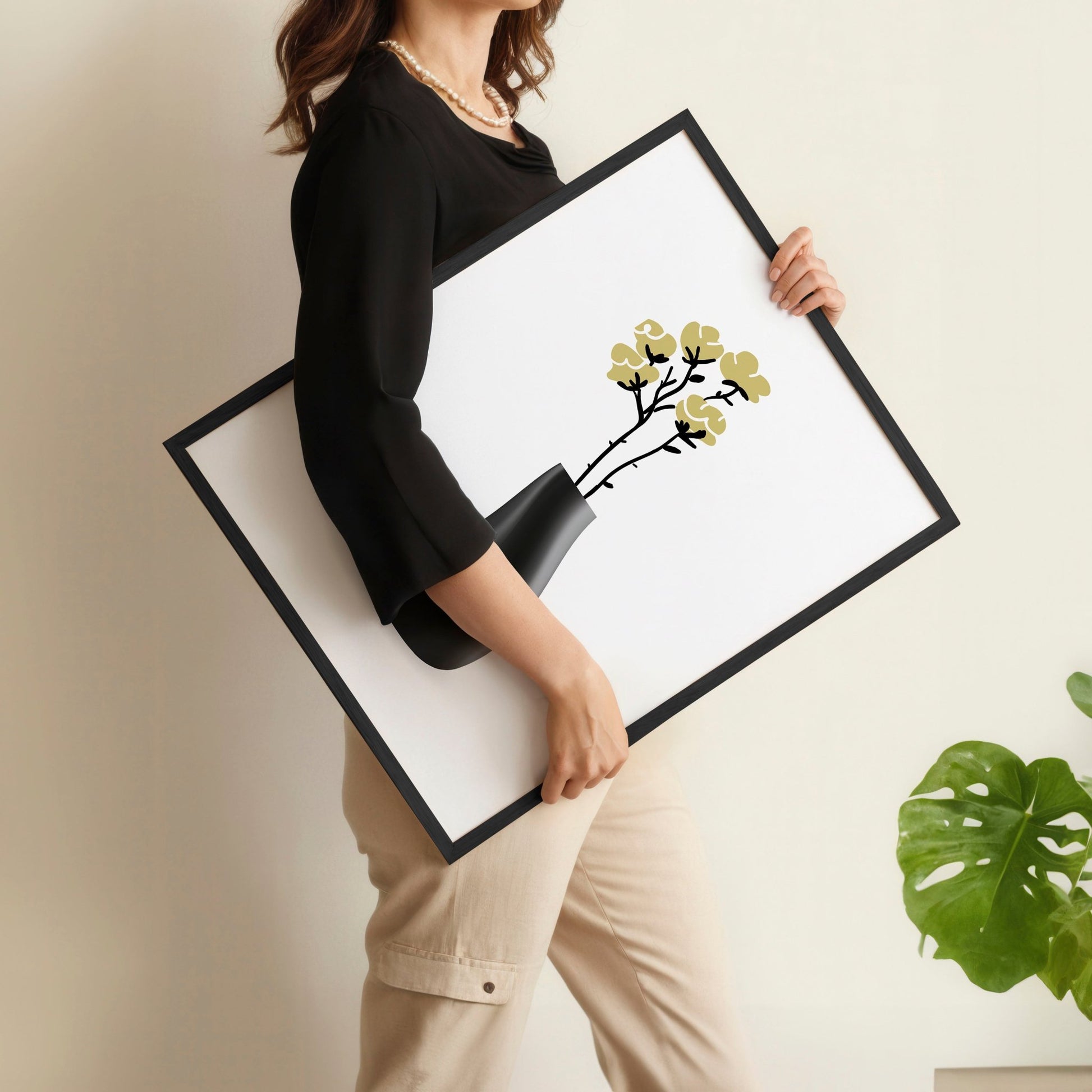 Framed Art Wall | Set of 3 Botanical Wall art Prints
