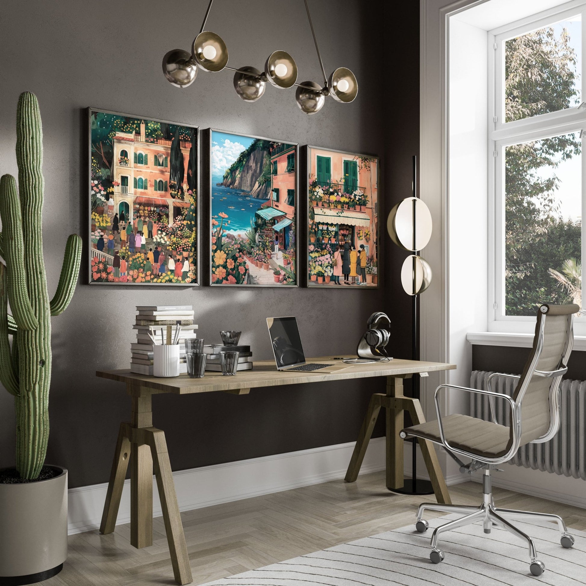 Framed Artwork | Set of 3 Italian Lifestyle Wall art Prints