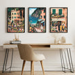 Framed Artwork | Set of 3 Italian Lifestyle Wall art Prints