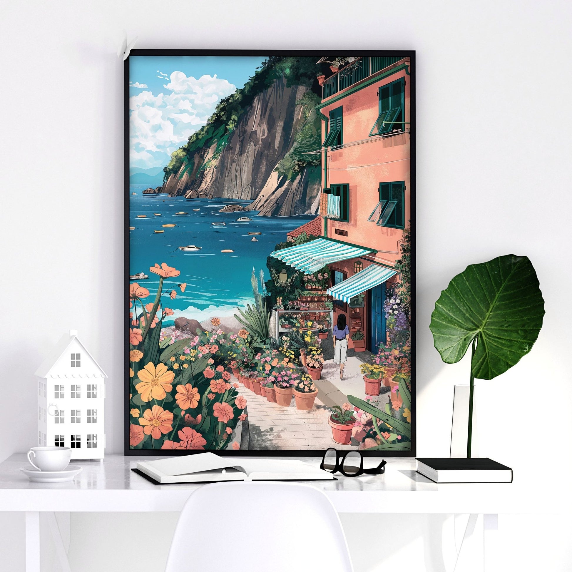 Framed Artwork | Set of 3 Italian Lifestyle Wall art Prints