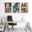 Framed Artwork | Set of 3 Italian Lifestyle Wall art Prints