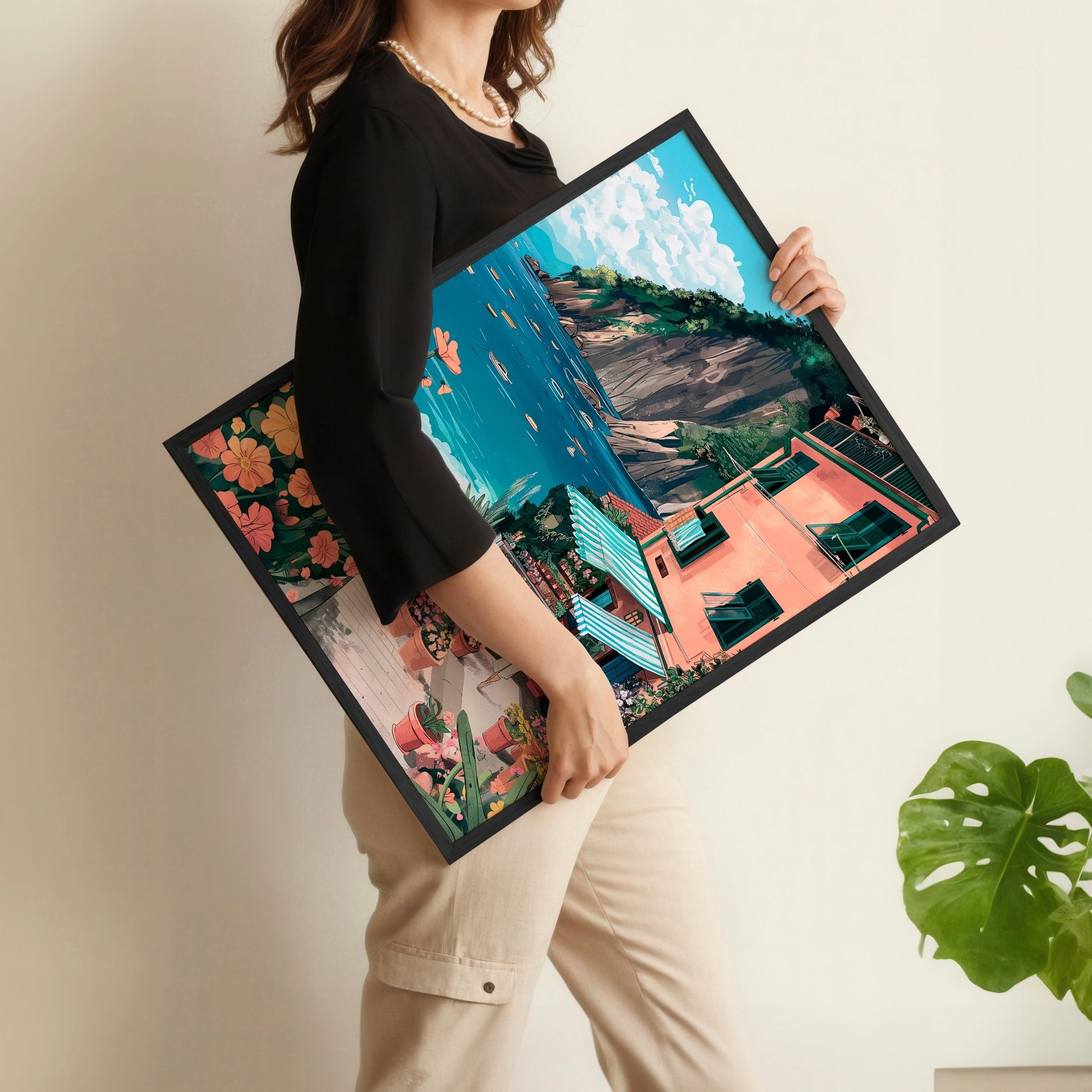 Framed Artwork | Set of 3 Italian Lifestyle Wall art Prints