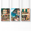 Framed Artwork | Set of 3 Italian Lifestyle Wall art Prints