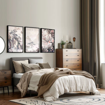 Framed Artworks | Set of 3 Chinoiserie Wall art Prints